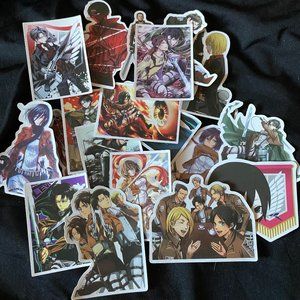19 pieces Attack on Titan vinyl stickers